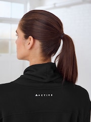 Black Active Cowl Neck Sweat Top - Image 5 of 9