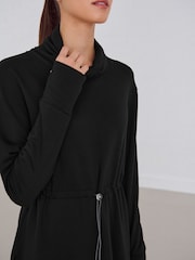 Black Active Cowl Neck Sweat Top - Image 6 of 9