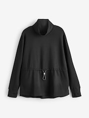 Black Active Cowl Neck Sweat Top - Image 7 of 9