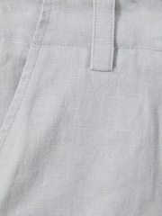 Reiss Blue Dani 4-9 yrs Linen Loose Fit Shorts - Image 4 of 4