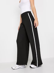 PixieGirl Petite Black Side Stripe Wide Leg Trousers - Image 2 of 4