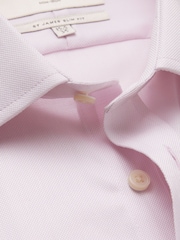 Hawes & Curtis Slim Pink  Non-Iron Pique 100% Cotton Shirt - Image 3 of 3