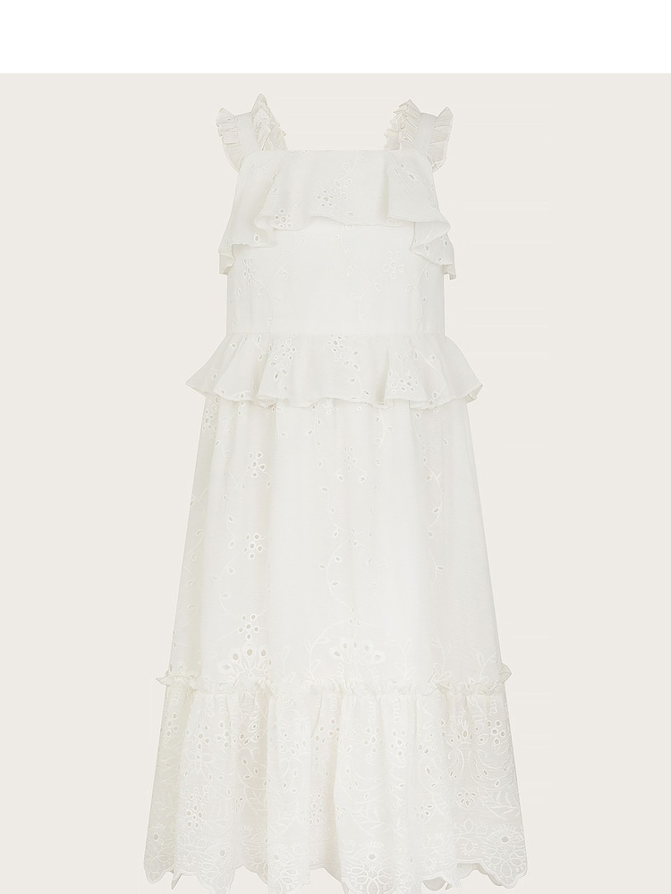 Monsoon Natural Zahara Broderie Dress - Image 1 of 3