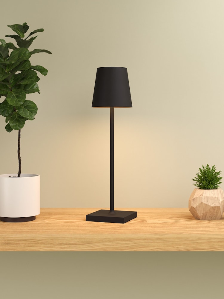 SolarCentre Black Jour USB Solar Rechargeable Outdoor Table Lamp - Image 1 of 3