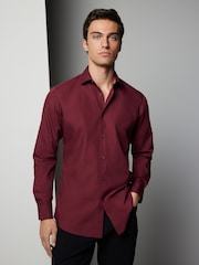 Fig Purple Slim Fit Easy Care Single Cuff Smart Shirt - Image 1 of 7