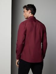 Fig Purple Slim Fit Easy Care Single Cuff Smart Shirt - Image 3 of 7