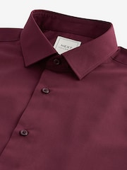 Fig Purple Slim Fit Easy Care Single Cuff Smart Shirt - Image 6 of 7