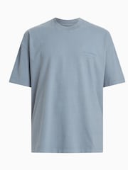 AllSaints Blue 100% Cotton Underground Crew T-Shirt - Image 7 of 7