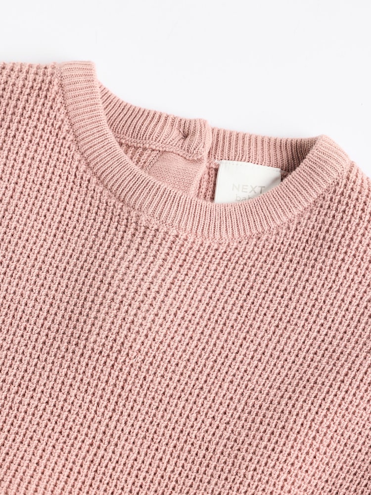 Dusky Pink Twofer Mesh Baby Dress (0mths-2yrs) - Image 9 of 11