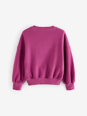 Burgundy Red Embellished Heart Sweatshirt (3-16yrs) - Image 6 of 9