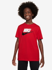 Nike University Red HBR Logo 100% Cotton T-Shirt - Image 1 of 3