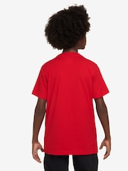 Nike University Red HBR Logo 100% Cotton T-Shirt - Image 2 of 3