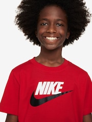 Nike University Red HBR Logo 100% Cotton T-Shirt - Image 3 of 3