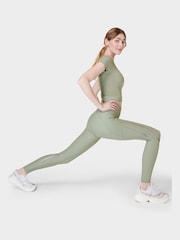 Sweaty Betty Savannah Green Full Length Aerial Core Workout Leggings - Image 1 of 10