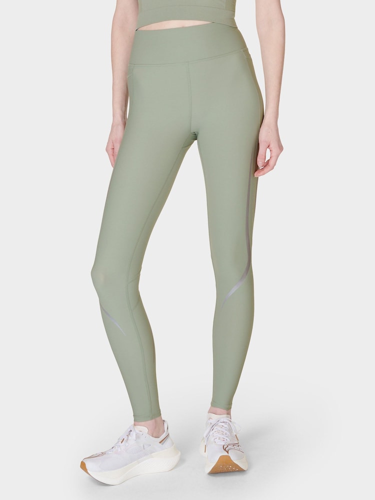 Sweaty Betty Savannah Green Full Length Aerial Core Workout Leggings - Image 2 of 10