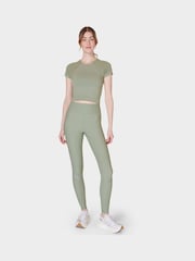 Sweaty Betty Savannah Green Full Length Aerial Core Workout Leggings - Image 4 of 10