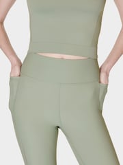 Sweaty Betty Savannah Green Full Length Aerial Core Workout Leggings - Image 9 of 10