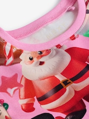 Pink Long Sleeve Jersey Christmas Dress (3mths-7yrs) - Image 10 of 10