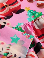 Pink Long Sleeve Jersey Christmas Dress (3mths-7yrs) - Image 9 of 10