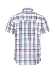 Mountain Warehouse Light Blue 100% Organic Cotton Holiday Mens Short Sleeve Shirt - Image 3 of 5
