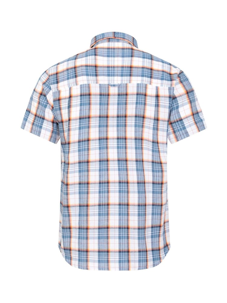 Mountain Warehouse Light Blue 100% Cotton Holiday Mens Short Sleeve Shirt - Image 3 of 5