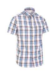Mountain Warehouse Light Blue 100% Organic Cotton Holiday Mens Short Sleeve Shirt - Image 4 of 5