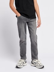 Lee Grey Boys Straight Fit Classic Daren Jeans - Image 1 of 8
