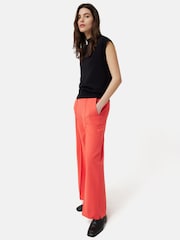 Jigsaw Dark Pink Modern Crepe Sailor Trousers - Image 1 of 1
