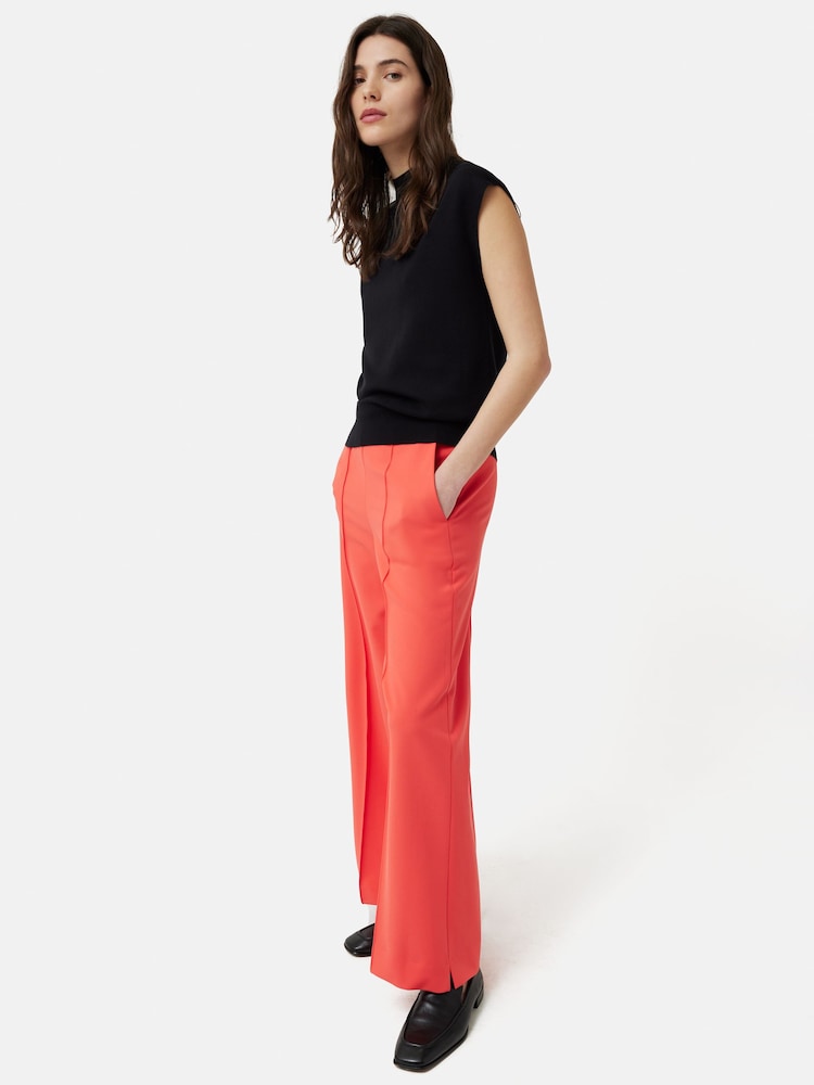 Jigsaw Dark Pink Modern Crepe Sailor Trousers - Image 1 of 1
