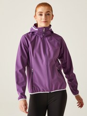 Regatta Purple Waterproof Bourda Hooded Softshell Jacket - Image 1 of 6