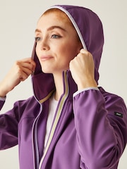 Regatta Purple Waterproof Bourda Hooded Softshell Jacket - Image 4 of 6