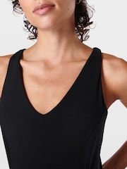 Sweaty Betty Black Supersoft Picot Lace Strappy Bra Tank Top - Image 6 of 7