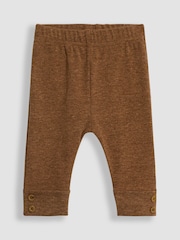 JoJo Maman Bébé Green Bear Embroidered Breton Top And Rib Leggings Set - Image 4 of 6