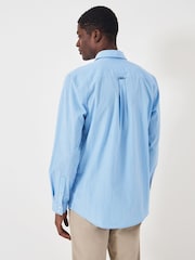 Crew Clothing Blue Crew Clothing Company Oversized Blue 100% Cotton Cornflower Stripe Classic Shirt - Image 2 of 6