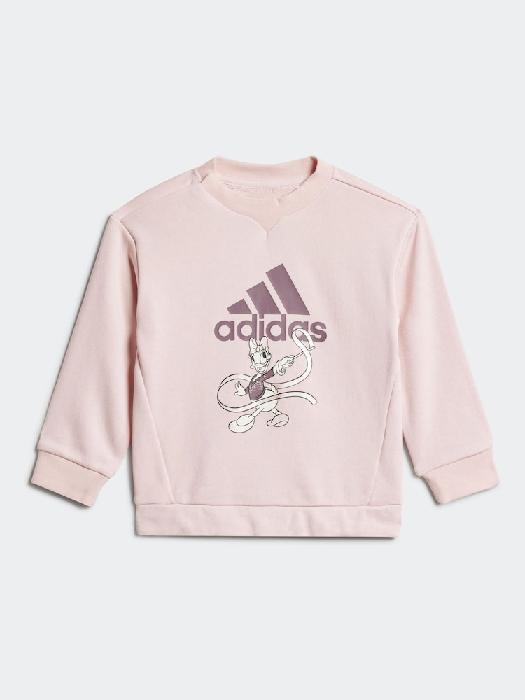 adidas Pink/Purple Infant Disney Minnie and Daisy Sweatshirt and Joggers Set - Image 2 of 7