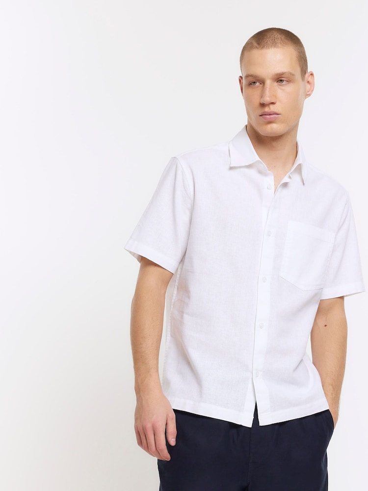 River Island White 100% Cotton Shirt - Image 1 of 5 River Island White 100% Cotton Shirt - Image 1 of 5