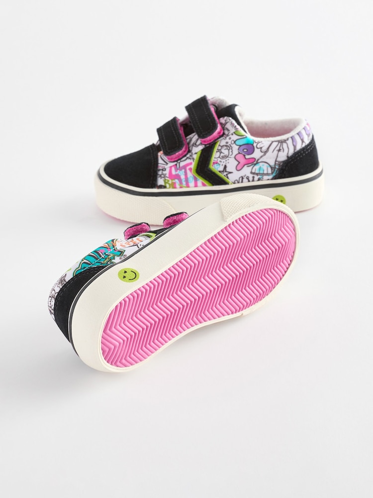 Schwarz - Bedruckte Sportschuhe mit Klettverschluss - Bild 5 von 5 Schwarz - Bedruckte Sportschuhe mit Klettverschluss - Bild 5 von 5