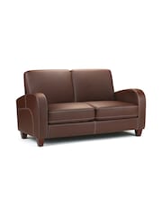 Julian Bowen Chestnut Brown Vivo 2 Seater Faux Leather Sofa - Image 2 of 2