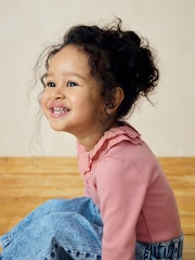 Pink Long Sleeve Collar Top (3mths-7yrs) - Image 4 of 7