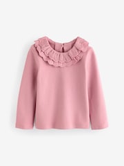 Pink Long Sleeve Collar Top (3mths-7yrs) - Image 5 of 7