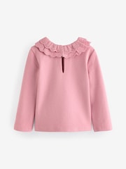 Pink Long Sleeve Collar Top (3mths-7yrs) - Image 6 of 7