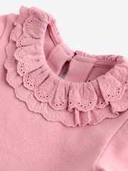 Pink Long Sleeve Collar Top (3mths-7yrs) - Image 7 of 7
