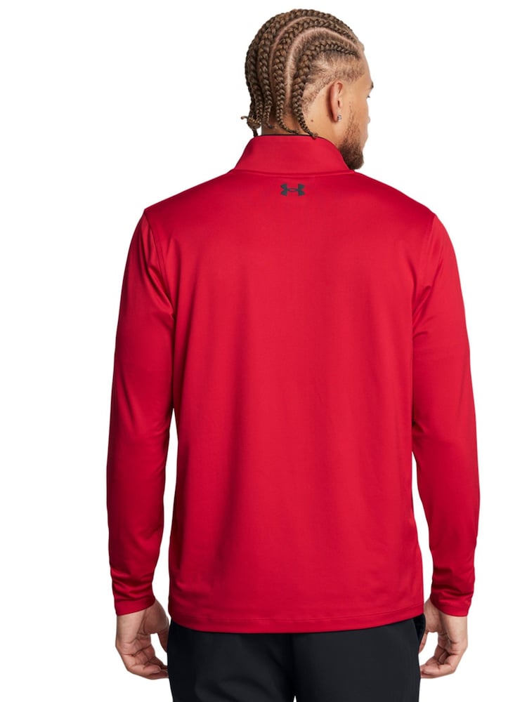 Under Armour Red Golf Match Play Quarter Zip Sweatshirt - Image 2 of 4