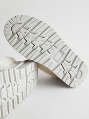 Grey Suede Stitch Moccasin Slippers - Image 7 of 8