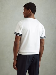 Blanco - Camiseta a rayas de algodón mercerizado Reiss Dune - Imagen 5 de 6