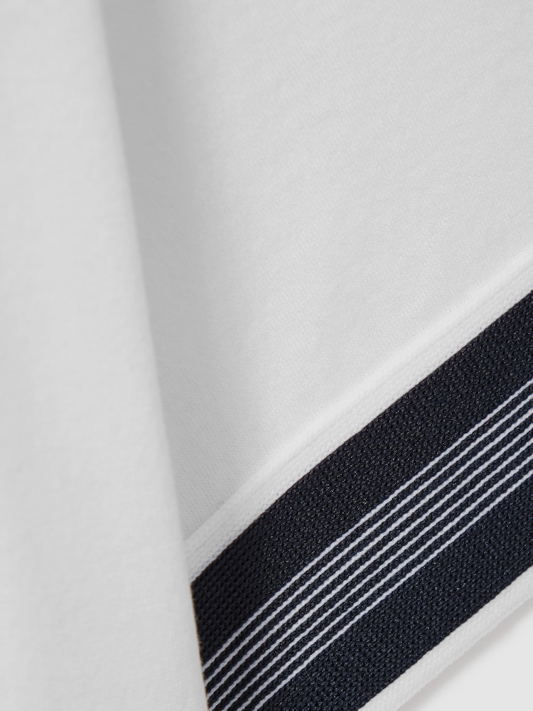 Blanco - Camiseta a rayas de algodón mercerizado Reiss Dune - Imagen 6 de 6