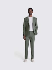 DKNY צבע ירוק מרווה חליפה בגזרה צרה - ז'קט - תמונה 4 מתוך 7