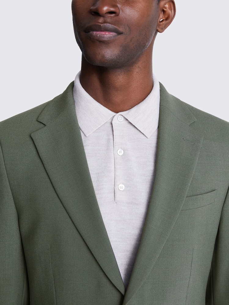 DKNY Sage Green Slim Fit Suit - Jacket - Image 6 of 7
