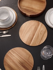 Set of 4 Stamford Wooden Placemats and Holder - Изображение 1 из 4