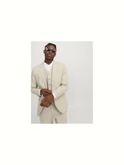 JACK & JONES Cream Linen Blend Blazer - Image 3 of 6